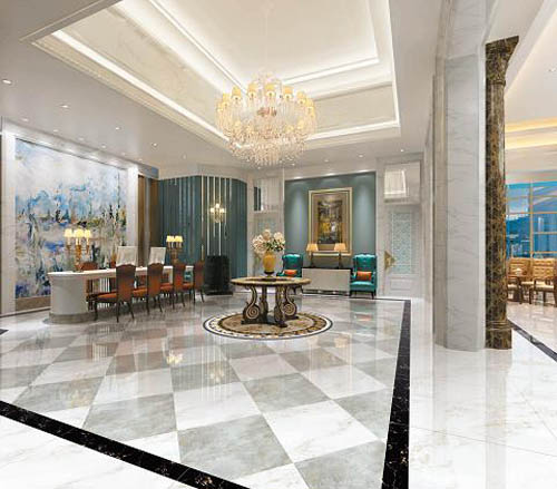 广东特色全抛釉呈现西班牙风格的公寓酒店装修
